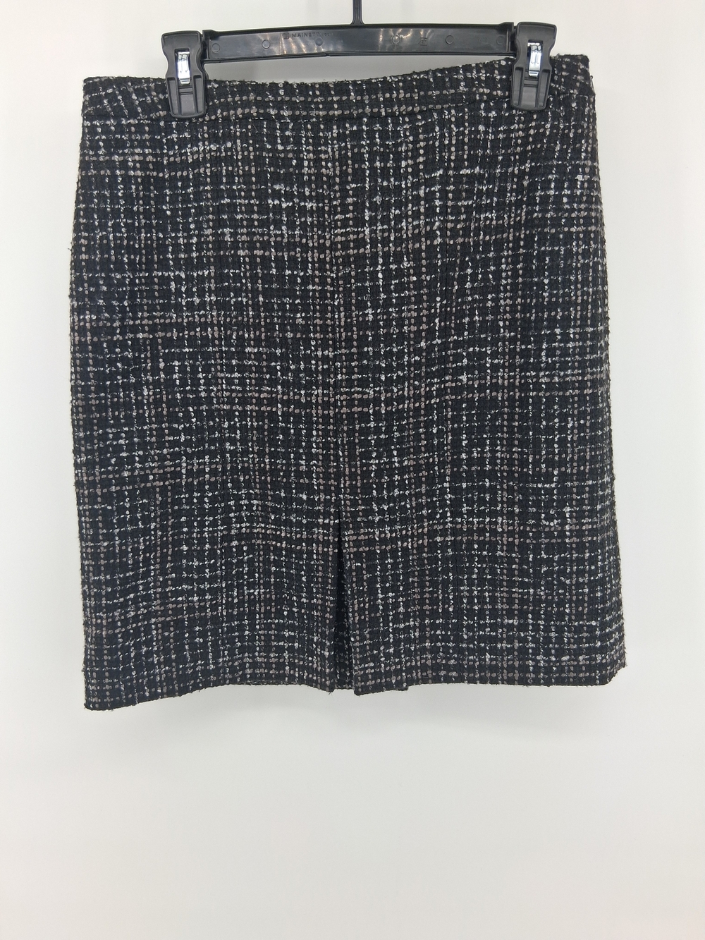 Brooks Brothers Black and White Tweed A-Line Skirt